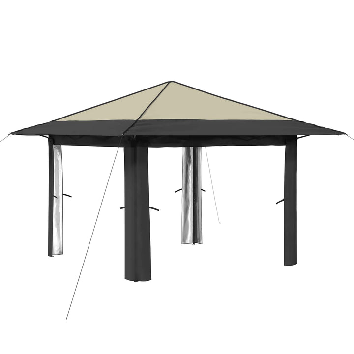 Gazebo uden Sider 3,3 x 3,3 m Creme og antracit