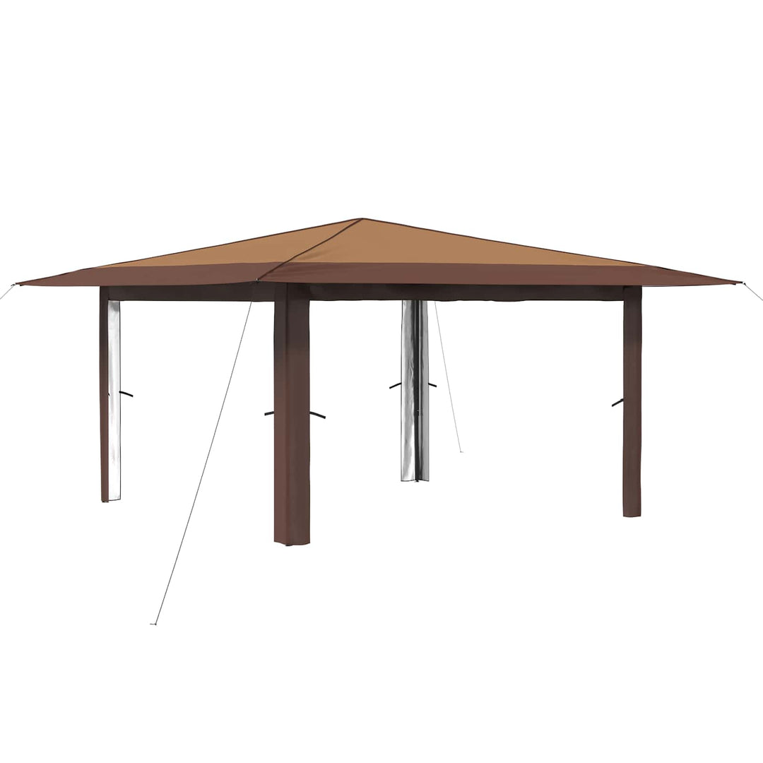 Gazebo uden Sidevæg 4 x 4 m Beige og Brun