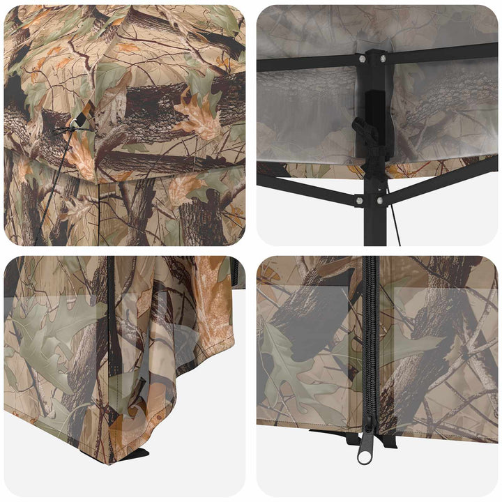 Pop-up Skur med 4 Sidevægge 2 x 2 m Skov Camouflage