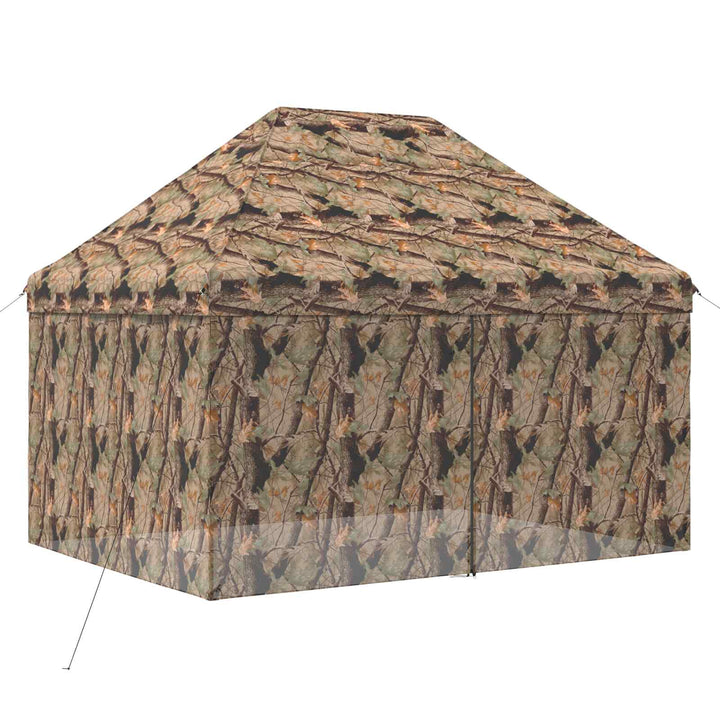 Pop-up Skur med 4 Sidevægge 3 x 4,5 m Skov Camouflage