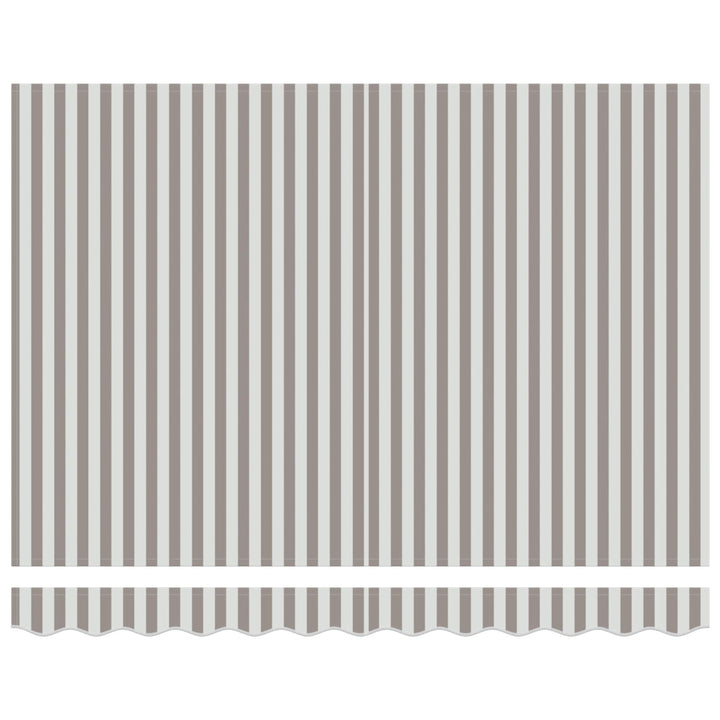 Reservedug til markise Lys Grå og Hvid 3 x 2,5 m Polyester
