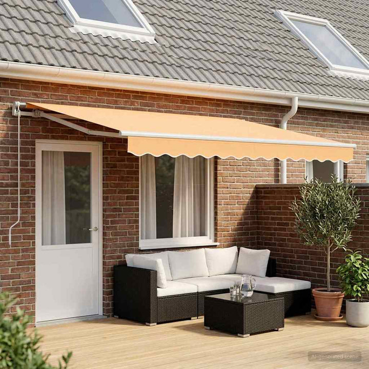 Reservedug til markise Sandfarvet 4,5 × 3 m Polyester