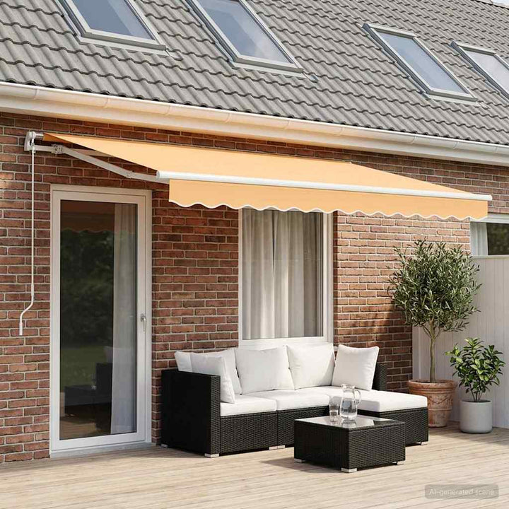 Reservedug til markise Sandfarvet 4,5 × 3,5 m Polyester
