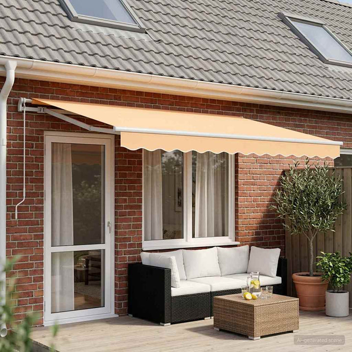 Reservedug til markise Sandfarvet 5 x 3 m Polyester