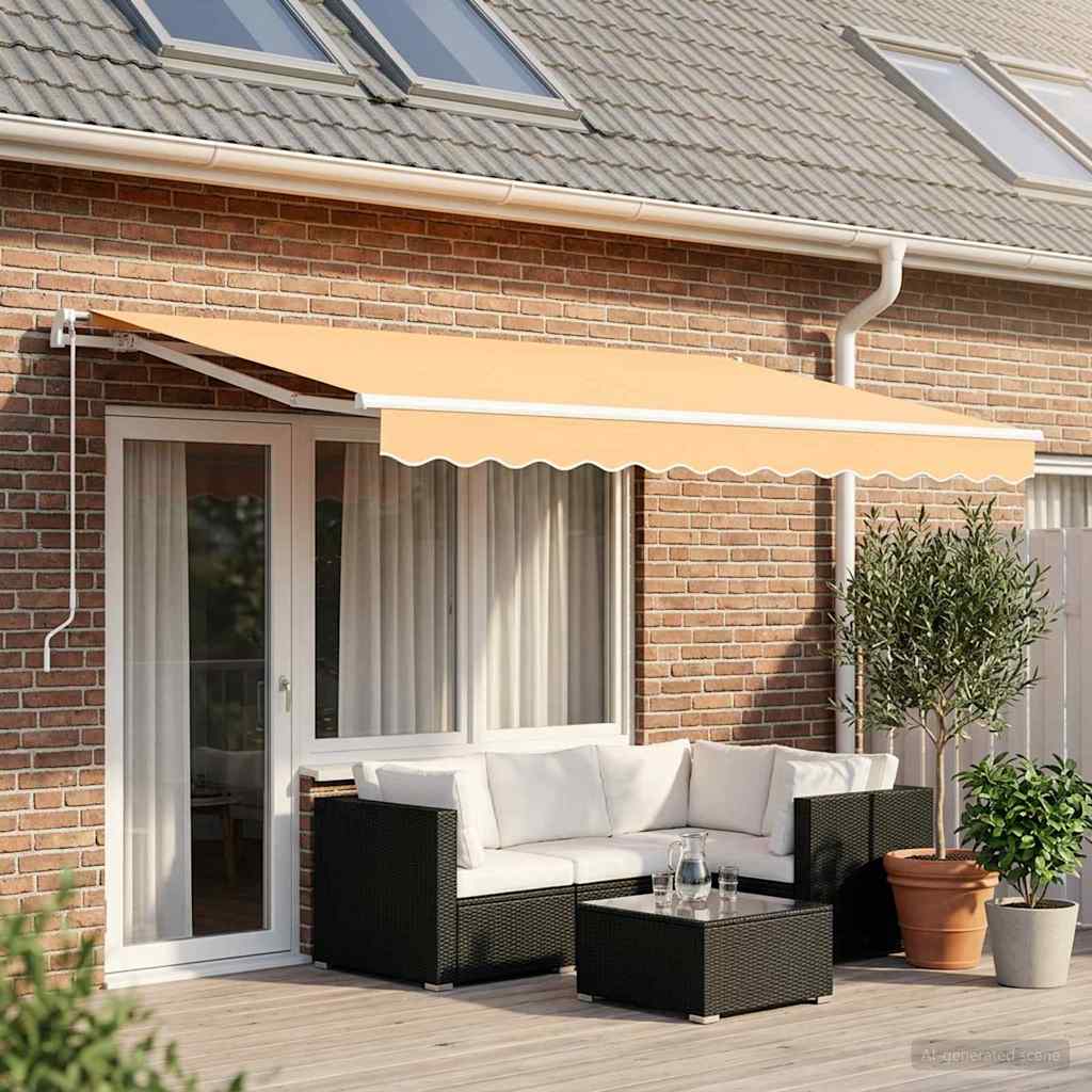 Reservedug til markise Sandfarvet 5 × 3,5 m Polyester