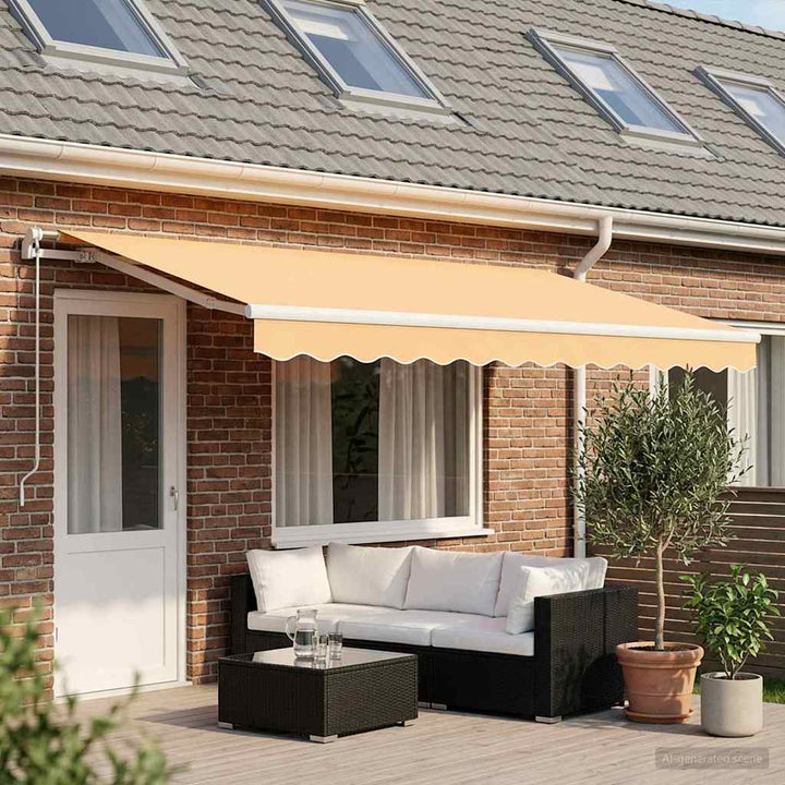 Reservedug til markise Sandfarvet 6 × 3,5 m Polyester