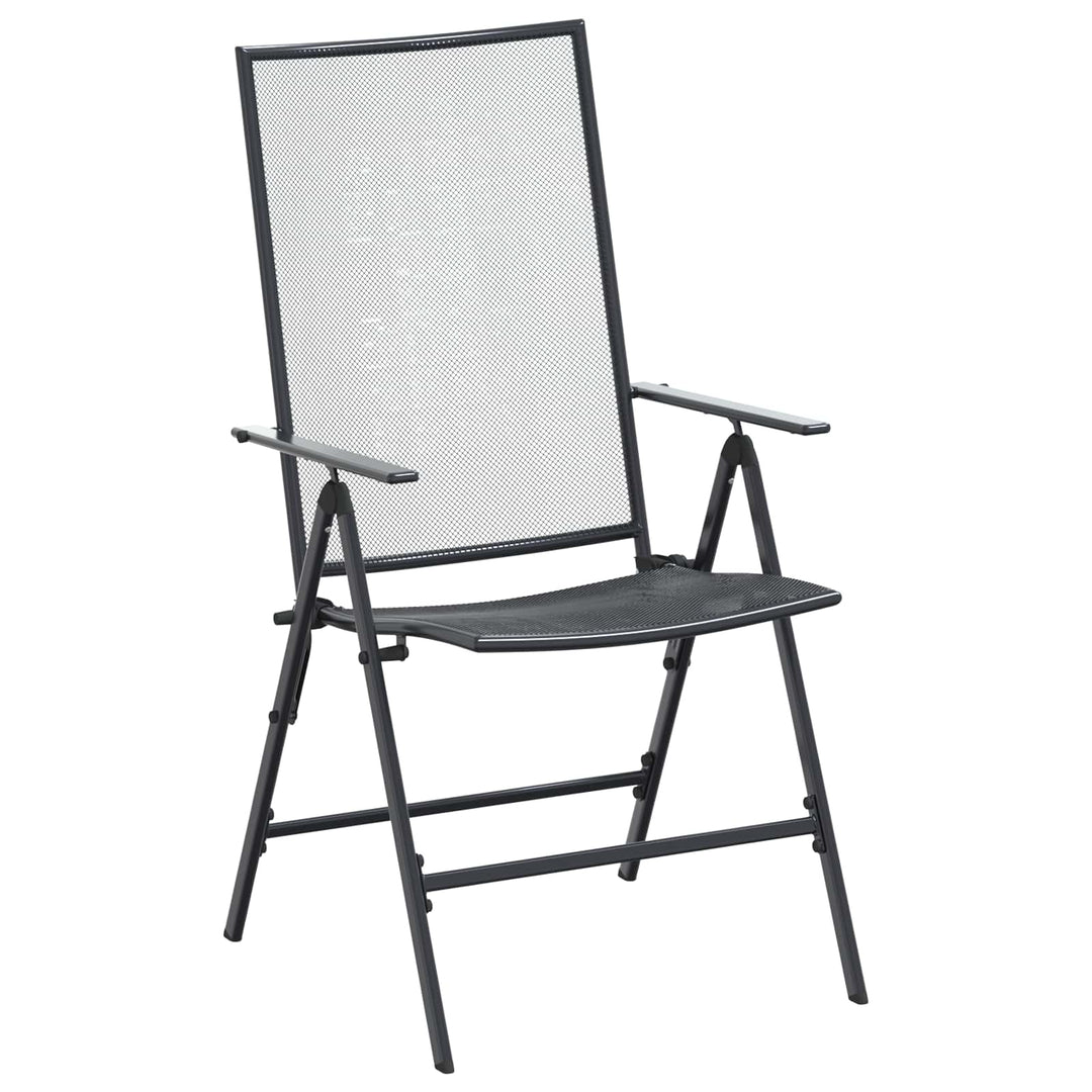 Have Spisebordssæt 9 pcs Antracit 212 x 90 x 76 cm Mesh og Stål