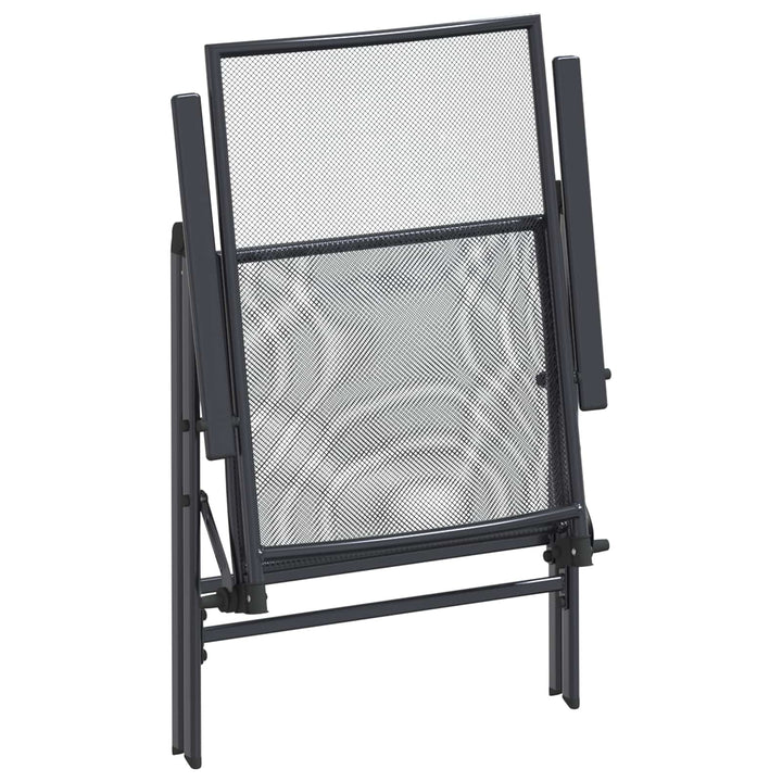 Have Spisebordssæt 9 pcs Antracit 212 x 90 x 76 cm Mesh og Stål