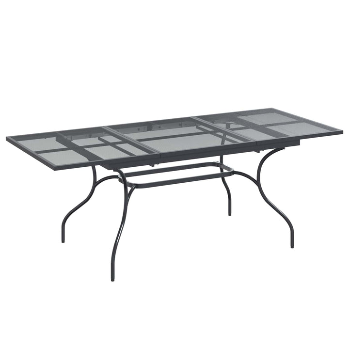 Have Spisebordssæt 7 pcs Antracit 212 x 90 x 76 cm Mesh og Stål