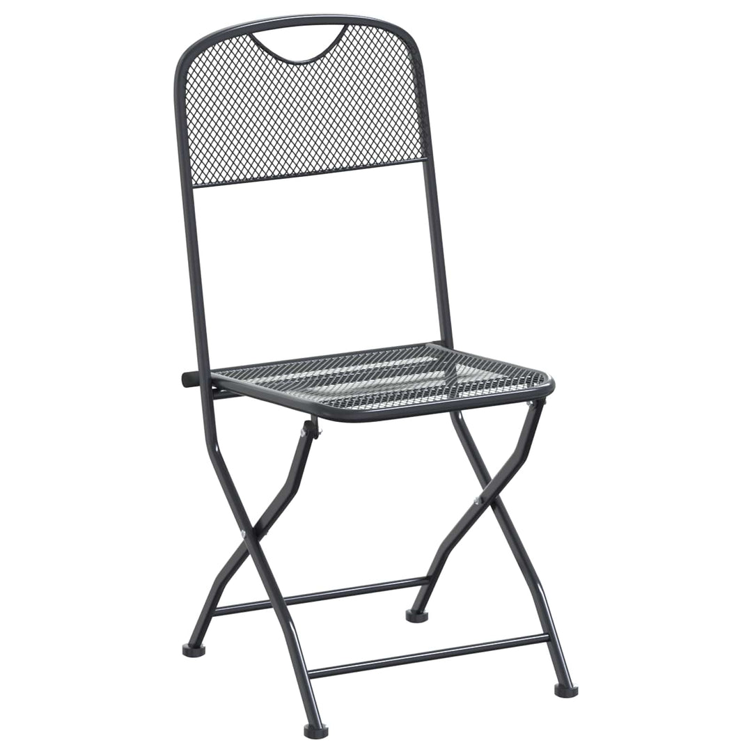 Have Spisebordssæt 9 pcs Antracit 212 x 90 x 76 cm Mesh og Stål