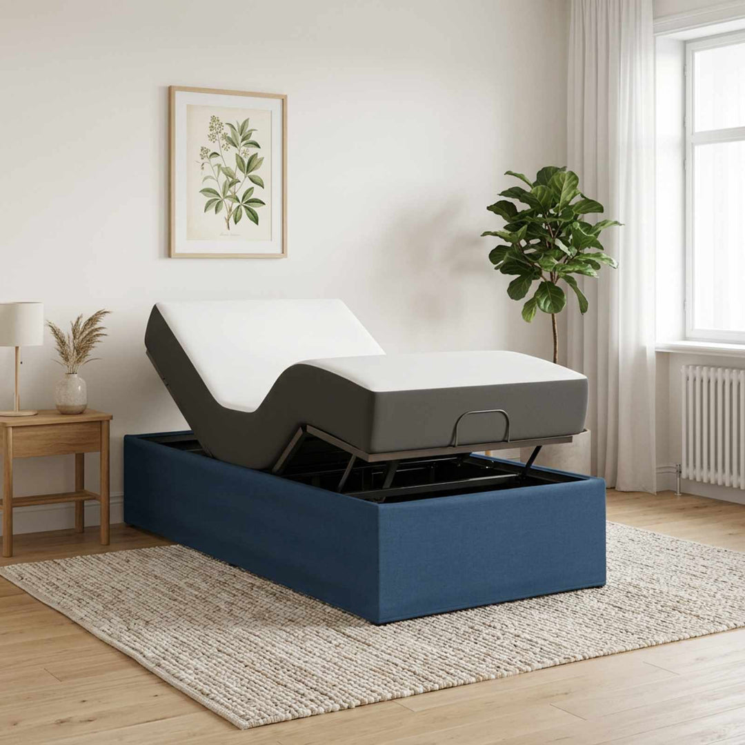 Elektrisk Justerbar Sengetramme Blå 200 x 100 x 33,5 cm Stål
