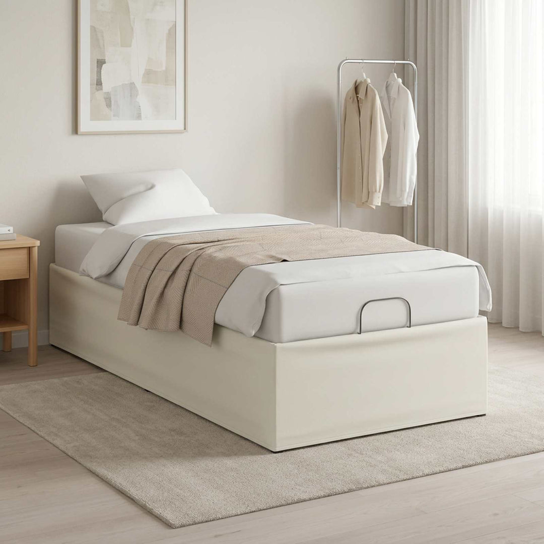 Elektrisk Justerbar Sengetramme Hvid 200 x 90 x 33,5 cm Stål