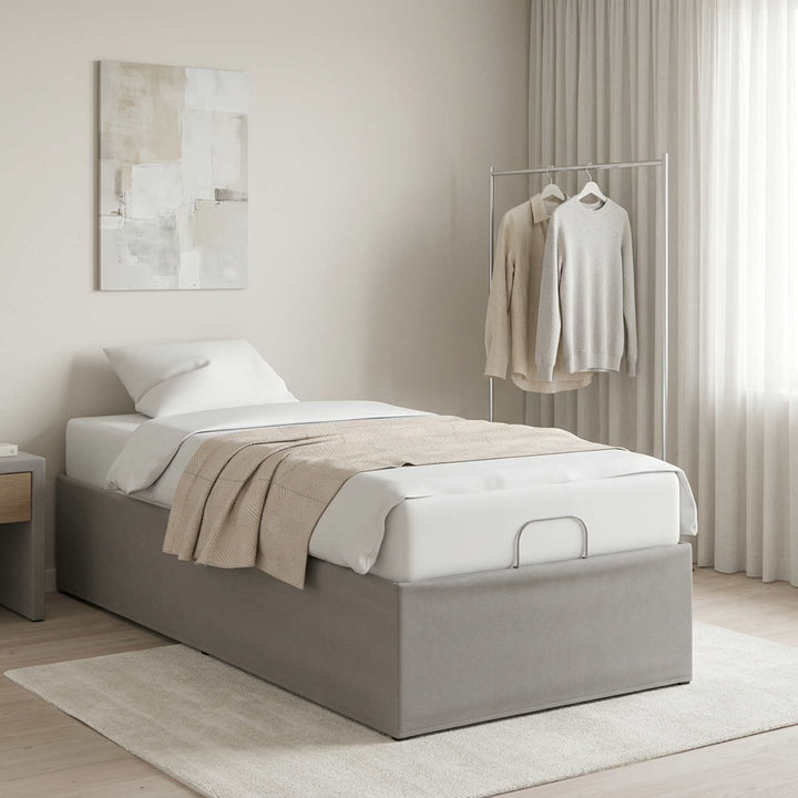 Elektrisk Justerbar Sengetramme Lysegrå 200 x 80 x 33,5 cm Stål