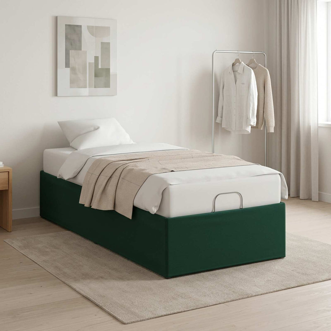 Elektrisk Justerbar Sengetramme Skovgrøn 200 x 90 x 33,5 cm