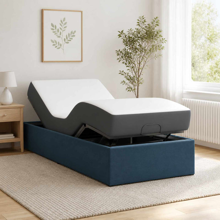 Elektrisk Justerbar Sengetramme Blå 200 x 90 x 33,5 cm Stål