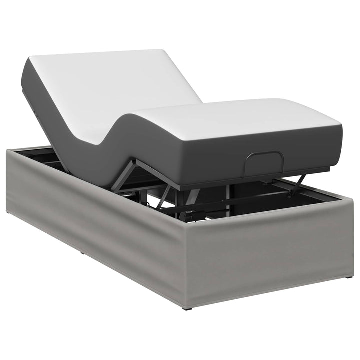 Elektrisk Justerbar Sengetramme Lysegrå 200 x 80 x 33,5 cm Stål