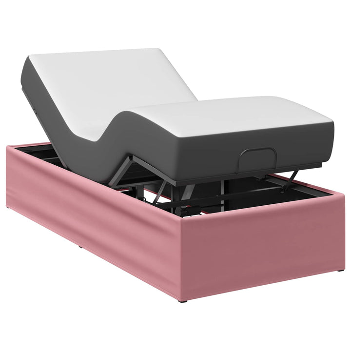 Elektrisk Justerbar Sengetramme Lyserød 200 x 80 x 33,5 cm Stål