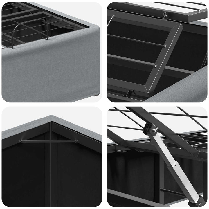 Elektrisk Justerbar Sengetramme Lysegrå 200 x 90 x 33,5 cm Stål
