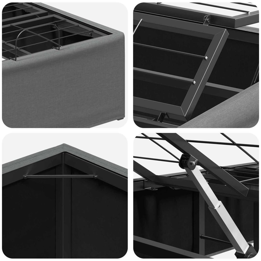 Elektrisk Justerbar Sengetramme Mørkegrå 200 x 90 x 33,5 cm