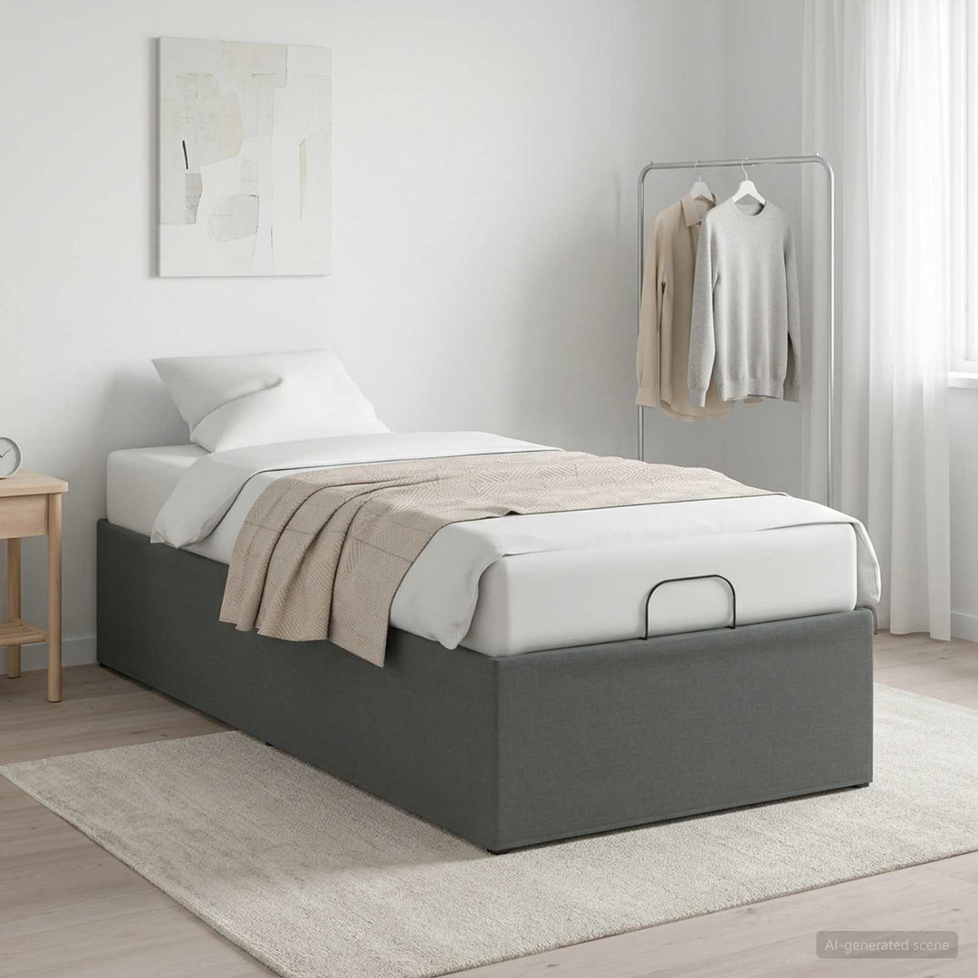 Elektrisk Justerbar Sengetramme Mørkegrå 200 x 90 x 33,5 cm