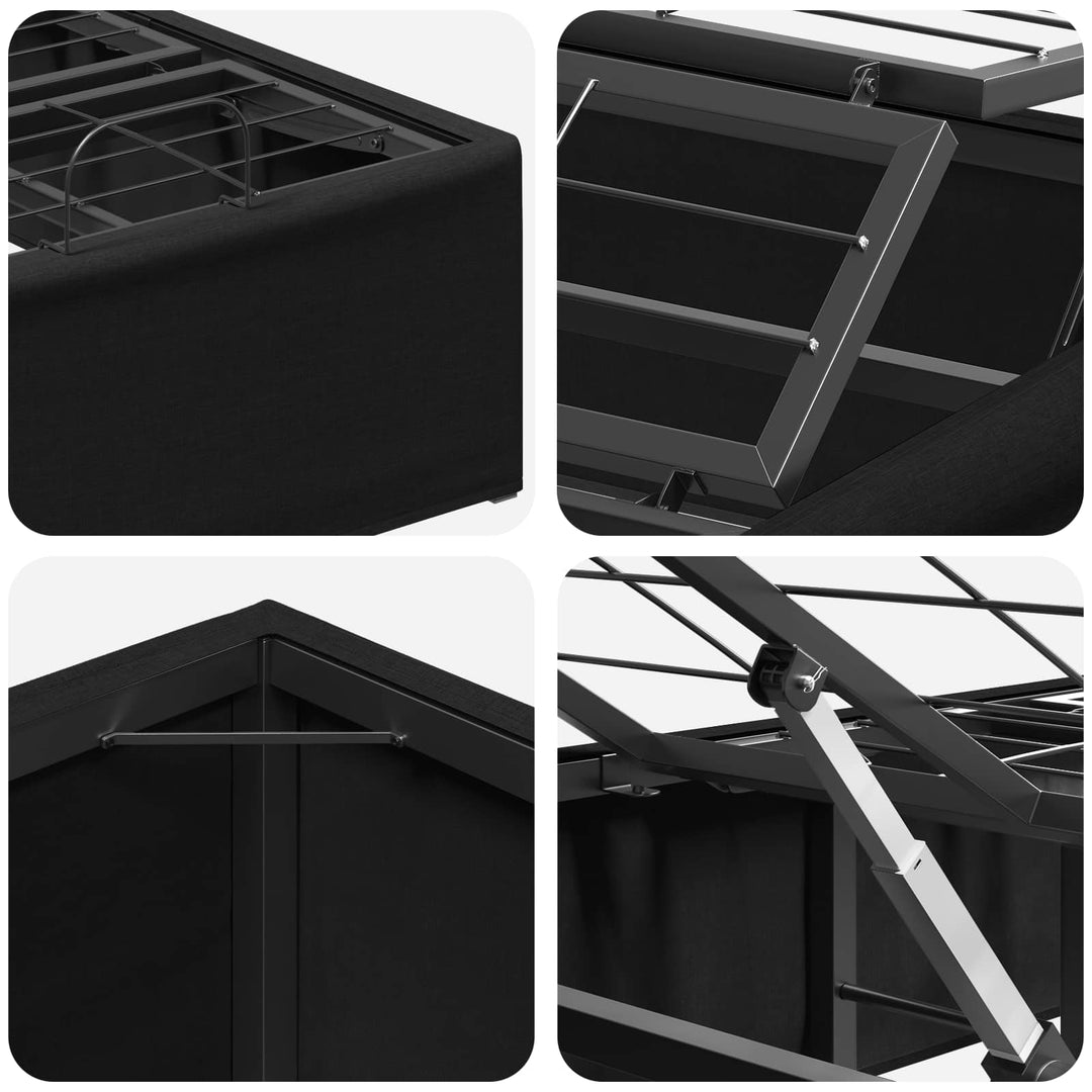 Elektrisk Justerbar Sengetramme Sort 200 x 90 x 33,5 cm Stål