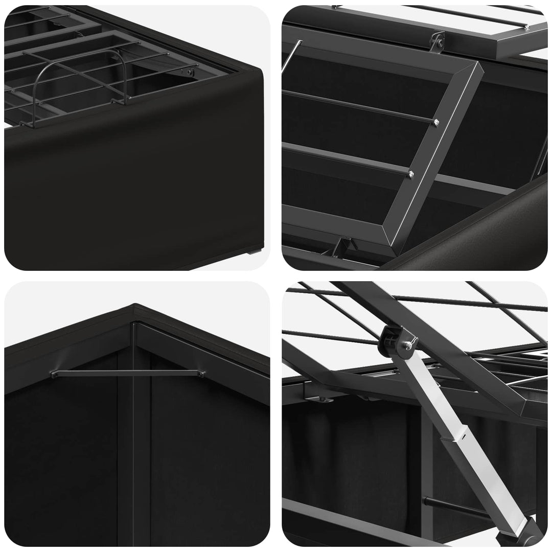 Elektrisk Justerbar Sengetramme Sort 200 x 90 x 33,5 cm Stål
