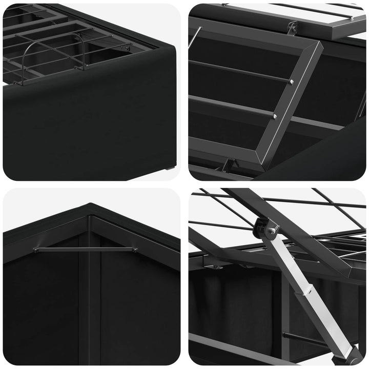 Elektrisk Justerbar Sengetramme Sort 200 x 90 x 33,5 cm Stål