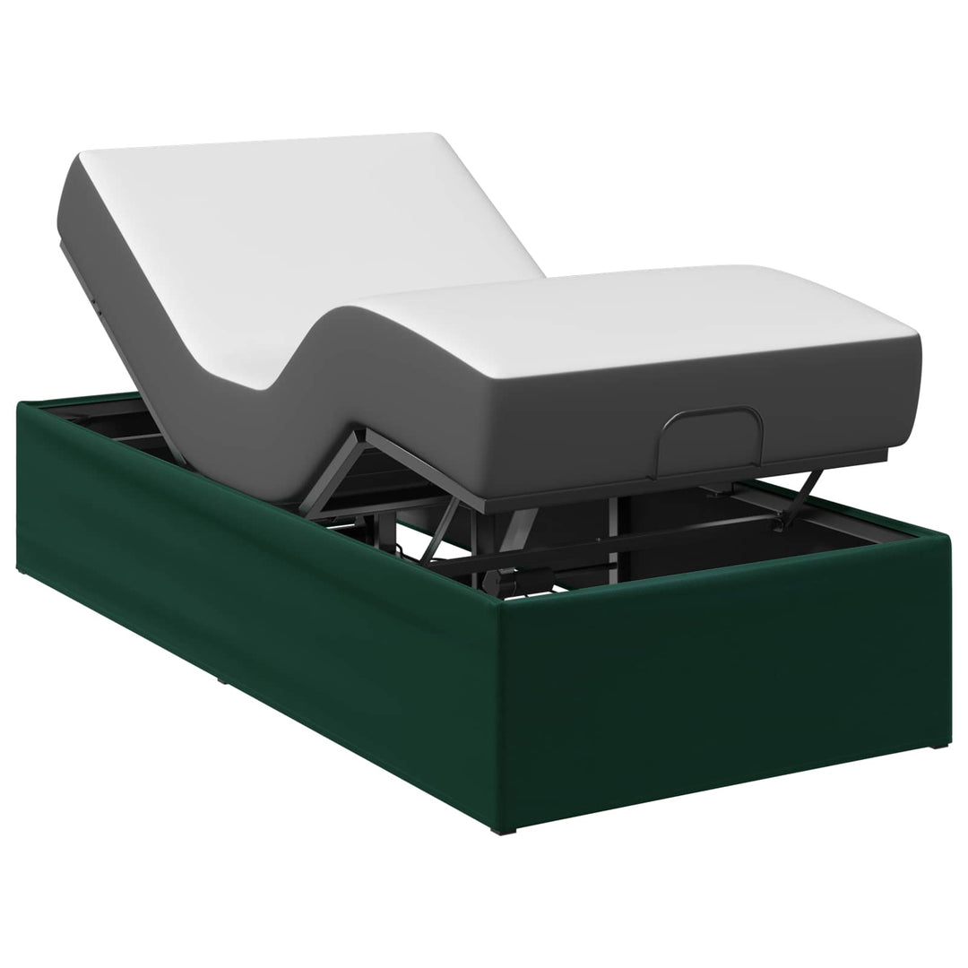 Elektrisk Justerbar Sengetramme Skovgrøn 200 x 90 x 33,5 cm