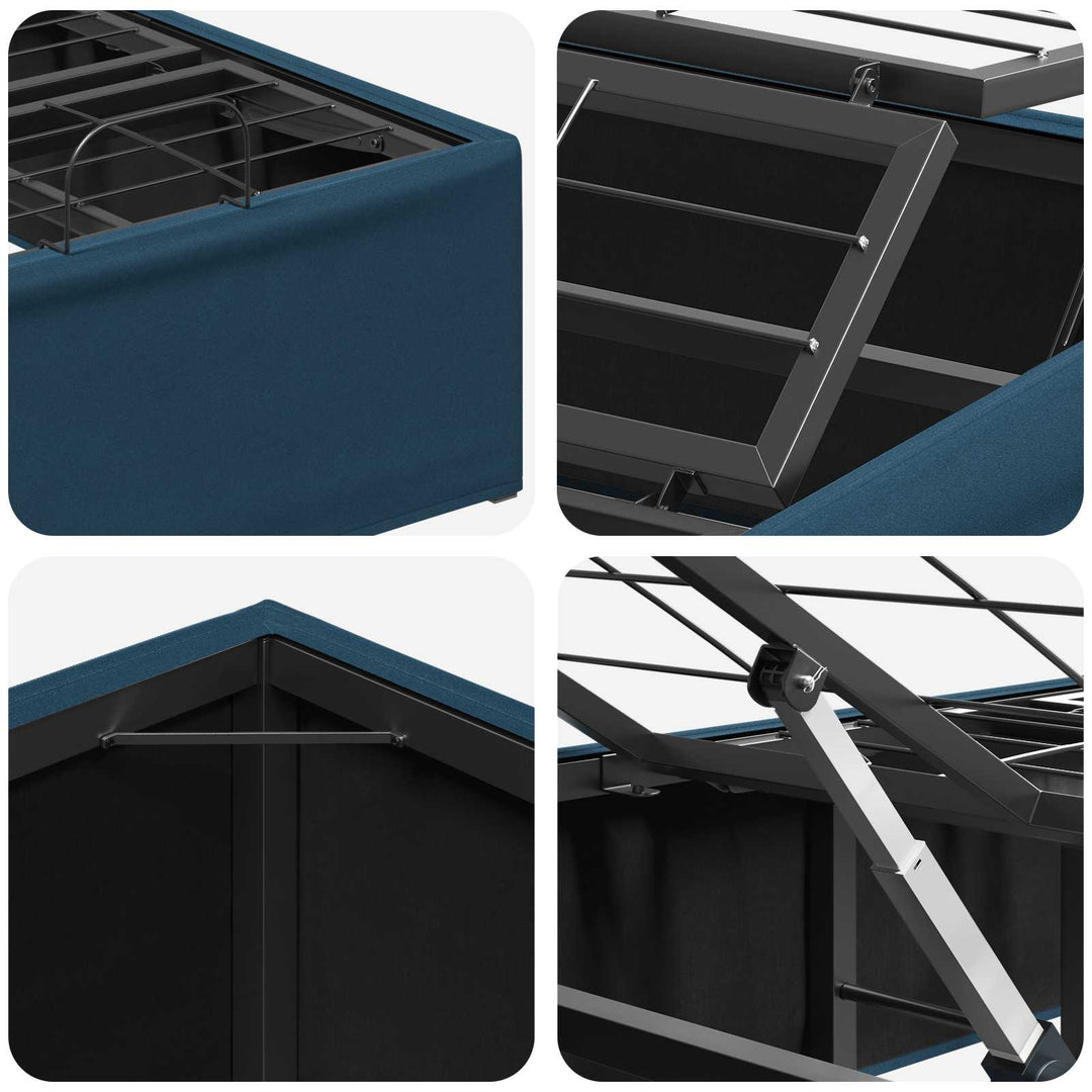 Elektrisk Justerbar Sengetramme Blå 200 x 90 x 33,5 cm Stål