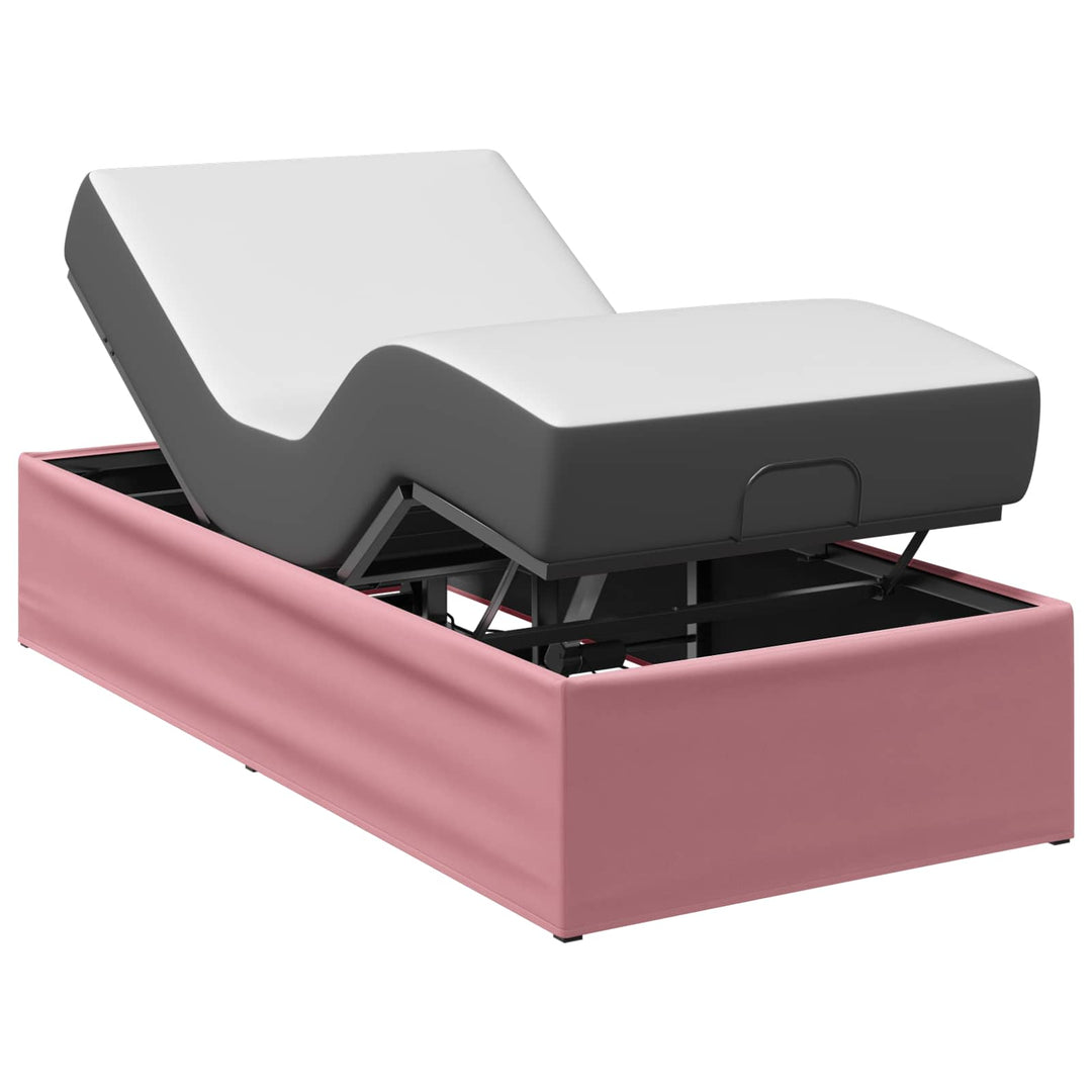 Elektrisk Justerbar Sengetramme Lyserød 200 x 90 x 33,5 cm Stål
