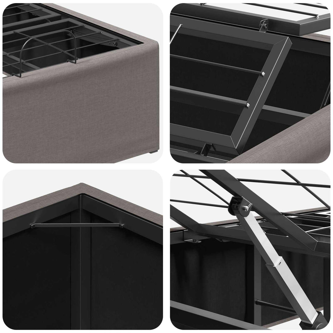 Elektrisk Justerbar Sengetramme Gråbrun 200 x 100 x 33,5 cm