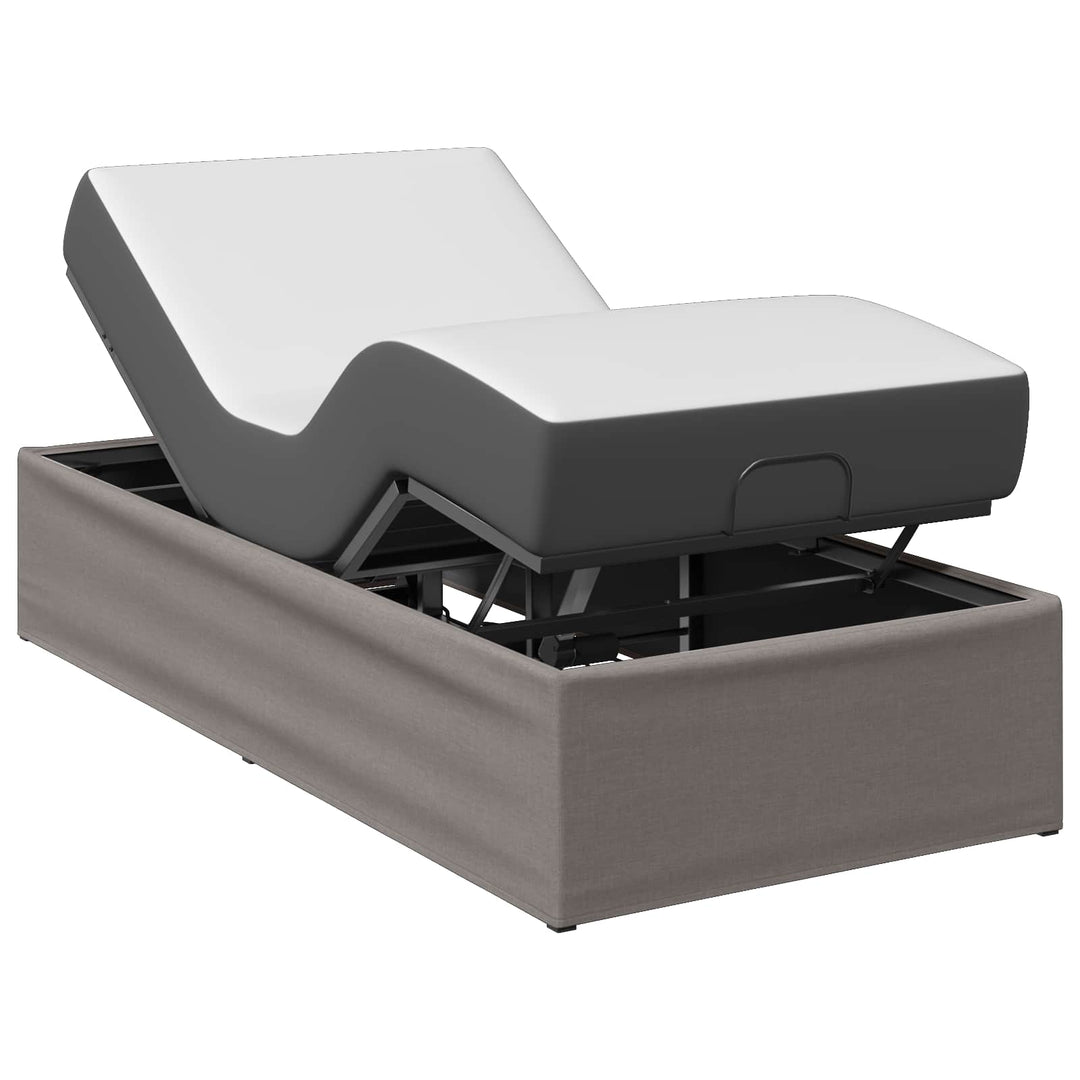 Elektrisk Justerbar Sengetramme Gråbrun 200 x 100 x 33,5 cm