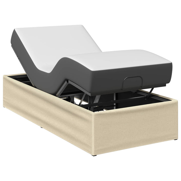 Elektrisk Justerbar Sengetramme Cremefarvet 200 x 100 x 33,5 cm