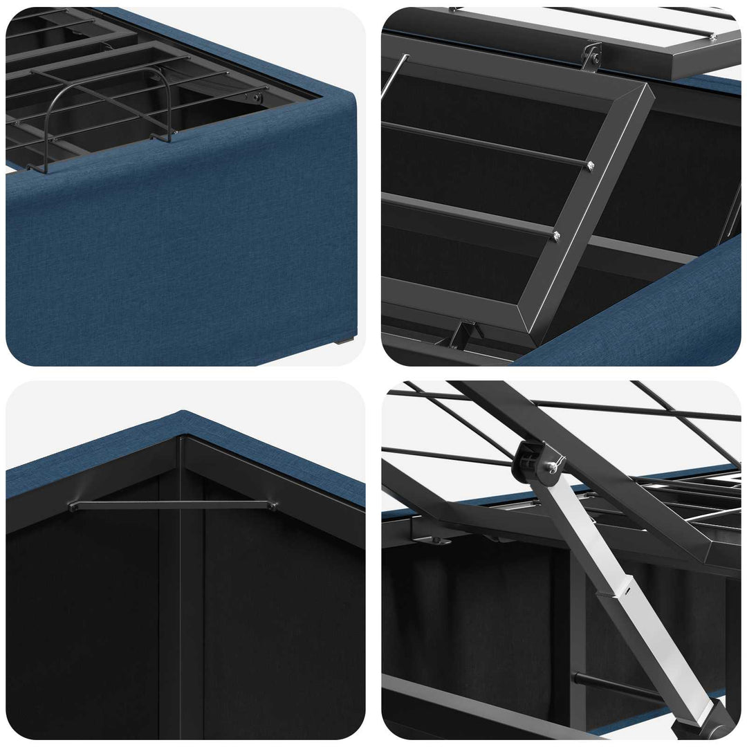 Elektrisk Justerbar Sengetramme Blå 200 x 100 x 33,5 cm Stål
