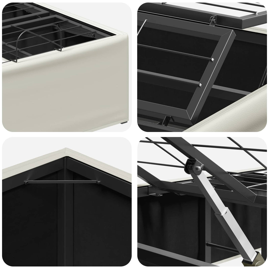 Elektrisk Justerbar Sengetramme Hvid 200 x 100 x 33,5 cm Stål