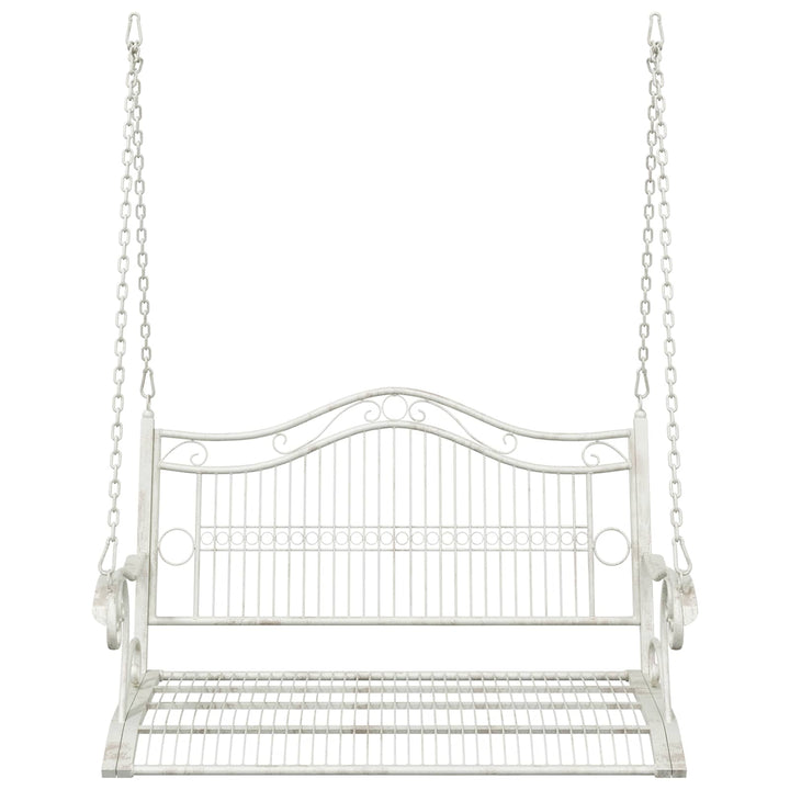 Gyng Bænk Stål 115 x 61 x 63 cm Antik hvid