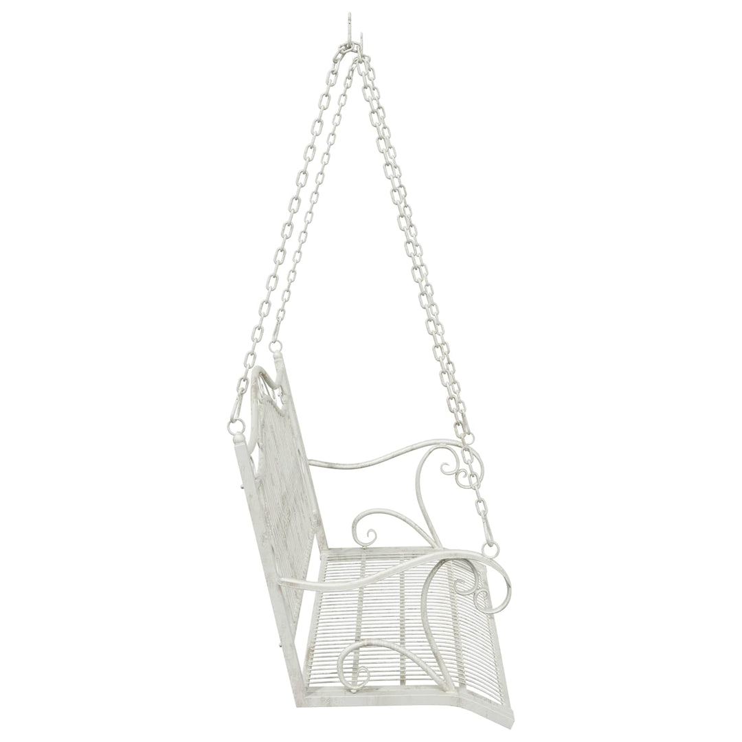 Gyng Bænk Stål 115 x 61 x 63 cm Antik hvid