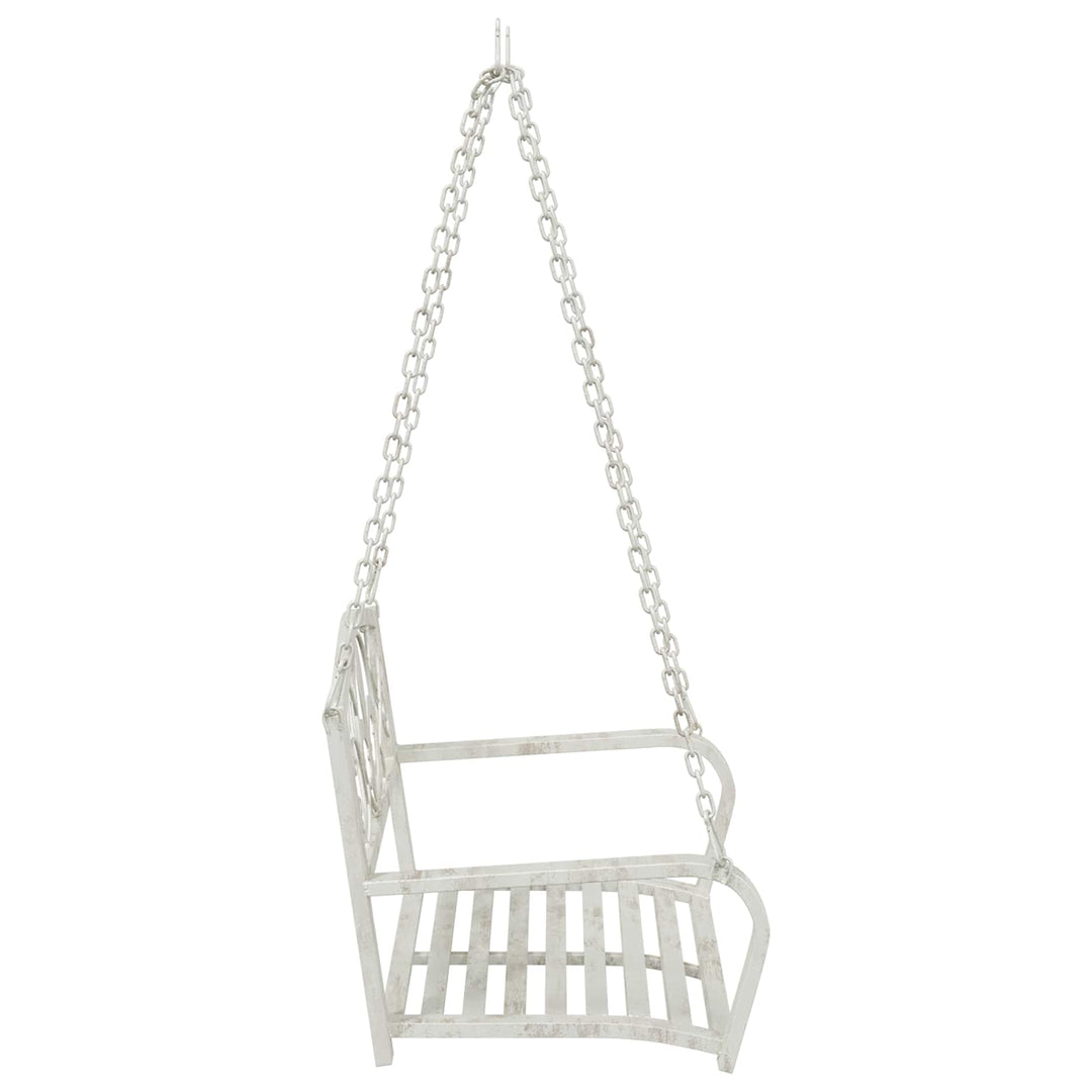 Gyng Bænk Stål 71,5 x 59 x 55 cm Antik hvid