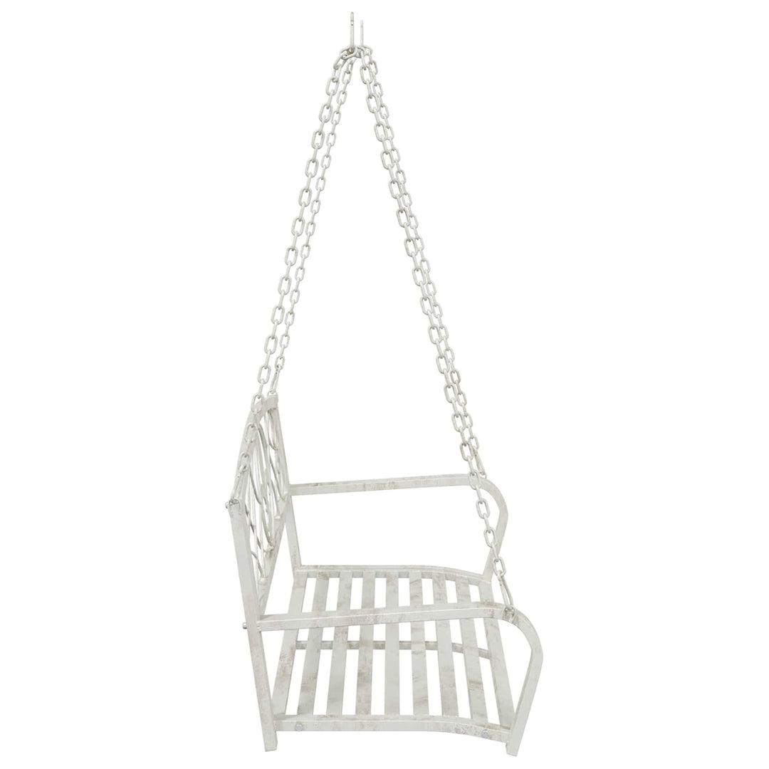 Gyng Bænk Stål 110,5 x 59 x 55 cm Antik hvid