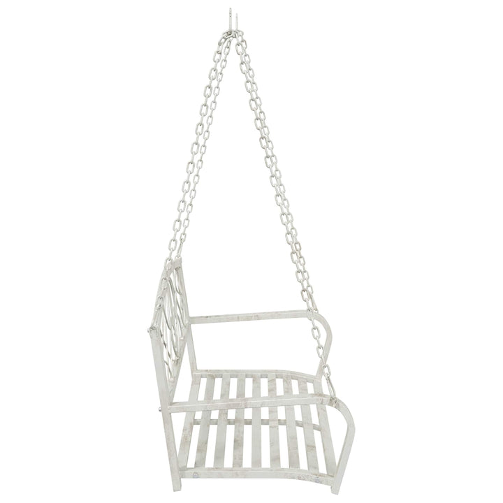 Gyng Bænk Stål 110,5 x 59 x 55 cm Antik hvid