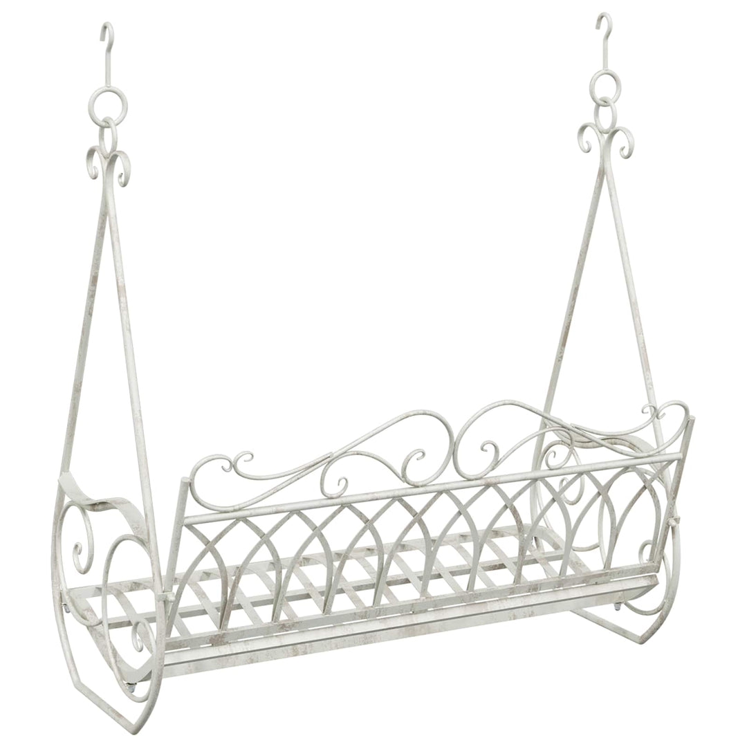 Gyng Bænk Stål 112 x 60 x 126,5 cm Antik hvid