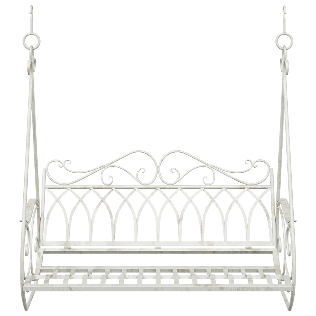 Gyng Bænk Stål 112 x 60 x 126,5 cm Antik hvid