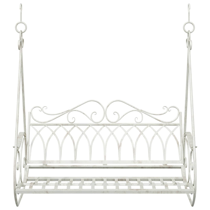 Gyng Bænk Stål 112 x 60 x 126,5 cm Antik hvid