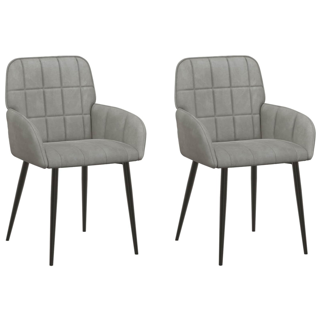 Spisestole 2 pcs Fløjl Lysegrå 57 x 50 x 85 cm