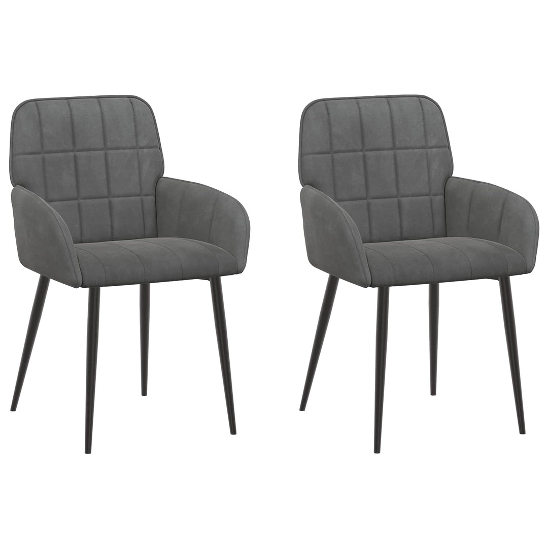 Spisestole 2 pcs Fløjl Mørkegrå 57 x 50 x 85 cm