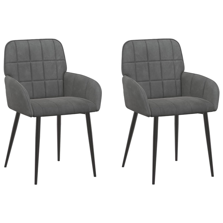 Spisestole 2 pcs Fløjl Mørkegrå 57 x 50 x 85 cm