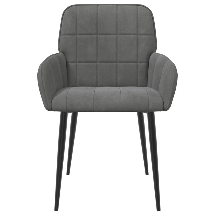 Spisestole 2 pcs Fløjl Mørkegrå 57 x 50 x 85 cm