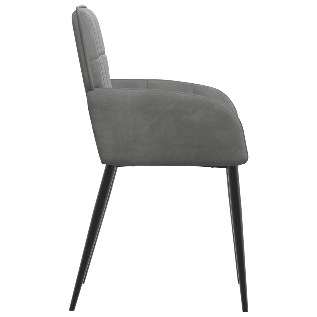 Spisestole 2 pcs Fløjl Mørkegrå 57 x 50 x 85 cm