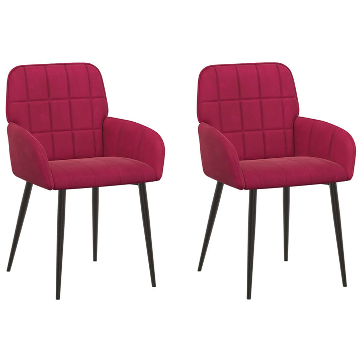 Spisestole 2 pcs Fløjl Vinrød 57 x 50 x 85 cm