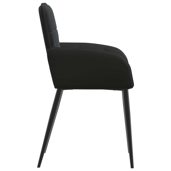 Spisestole 2 pcs Fløjl Sort 57 x 50 x 85 cm